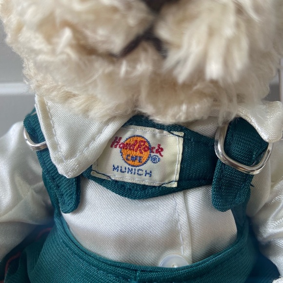 Herrington Hard Rock Cafe Munich Teddy Bear Stuffed Animal 2003 Lederhosen Rare - Picture 3 of 7